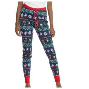 Womens Hanna Andersson Holiday Gnome Organic Cotton Pajama Pants Size Small
